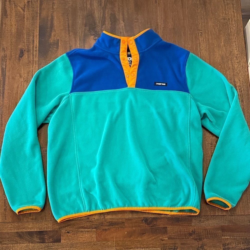 Lands End  Colorful Fleece Pullover